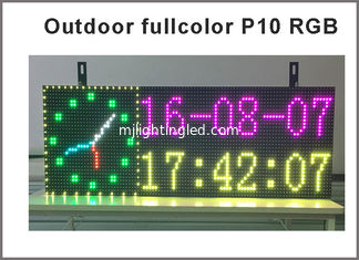 CHINA Vollfarbige RGB-Programmierbare Led-Schilder P10 Smd Outdoor Led Scrolling Nachricht Zeit Temperatur &amp; Datum fournisseur