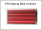 Modul-Brett-Wechselverkehrszeichen-DIY Anzeigen-Modul Bord-32x16 Pixels 1 oder 2 Semioutdoor PH10 ROTE LED Linien Mitteilungen justierbar fournisseur